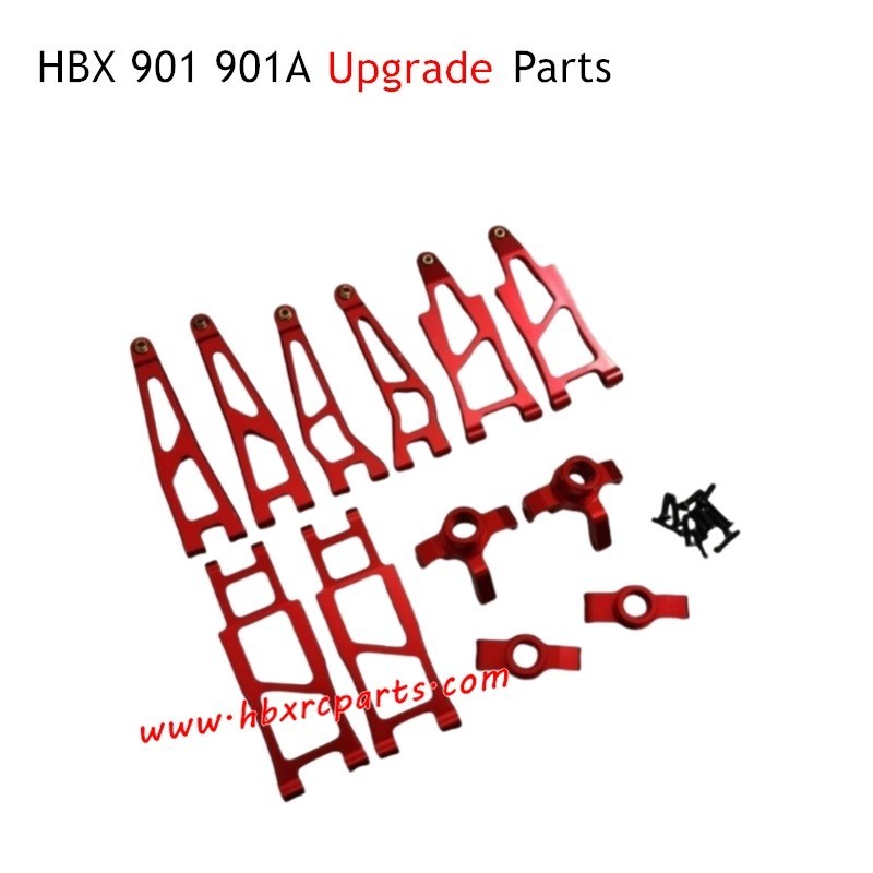 HAIBOXING HBX 901A Upgrade Parts Front and Rear Swing Arm Red HAIBOXING HBX 901A Upgrade Parts Front and Rear Swing Arm Red
