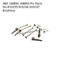 HBX 16889A 16889A Pro Destroyer Parts Metal Front Drive Shaft Set M16105 M16106 M16107