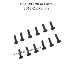 HAIBOXING HBX 903 903A High Speed RC Car Parts 2.6X8mm Round Head Self Tapping Screw S018