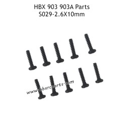 HAIBOXING HBX 903 903A High Speed RC Car Parts 2.6X10mm Round Head Self Tapping Screws S029