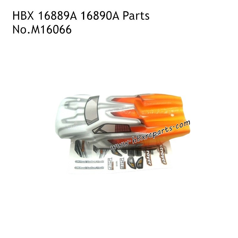 HBX 16890 16890A Parts Car Shell Orange M16066 HBX 16890 16890A Parts Car Shell Orange M16066