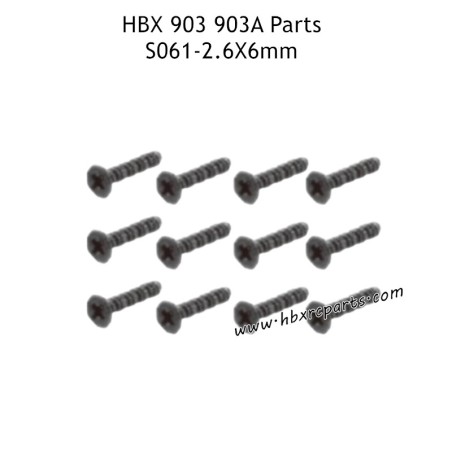 HAIBOXING HBX 903 903A Parts 2.6x6mm Screws S061