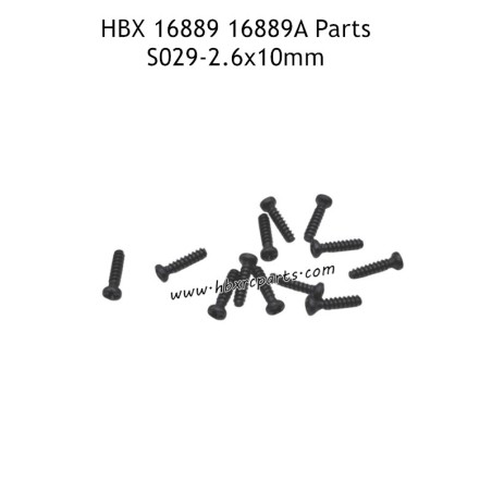 HAIBOXING 16889A Parts 2.6X10mm Pan Head Self Tapping Screws S029