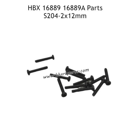 HAIBOXING 16889A Parts 2X12mm Pan Head Self Tapping Screws S204