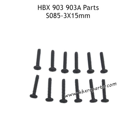 HAIBOXING HBX 903 903A Parts 3x15mm Round Head Self Tapping Screws S085