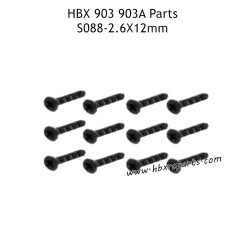 HAIBOXING HBX 903 903A Parts KBHO2.6x12mm Countersunk Self Tapping Screws S088