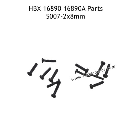 HAIBOXING HBX 16890 16890A Parts 2X8mm Pan Head Self Tapping Screws S007