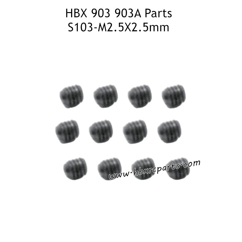 HAIBOXING HBX 903 903A Parts M2.5X2.5mm Set Screws S103 HAIBOXING HBX 903 903A Parts M2.5X2.5mm Set Screws S103