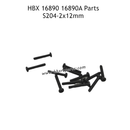 HAIBOXING HBX 16890 16890A Parts 2X12mm Pan Head Self Tapping Screws S204