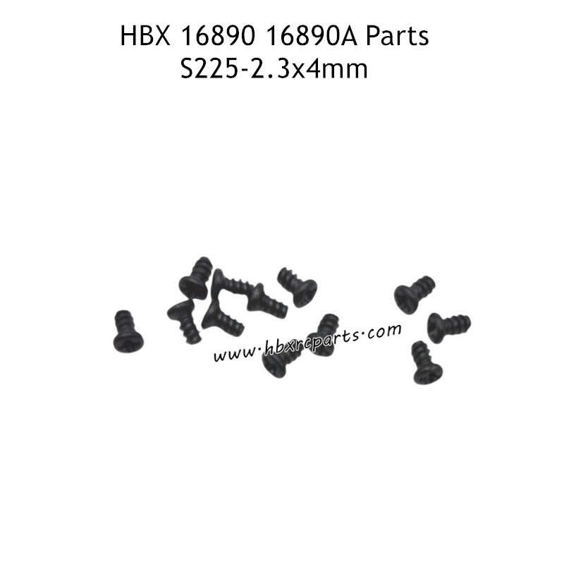 HAIBOXING HBX 16890 16890A Parts 2.3X4mm Pan Head Self Tapping Screws S225 HAIBOXING HBX 16890 16890A Parts 2.3X4mm Pan Head Self Tapping Screws S225
