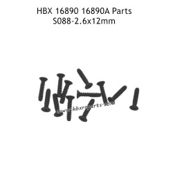HAIBOXING HBX 16890 16890A Parts 2.6X12mm Countersunk Self Tapping Screws S088