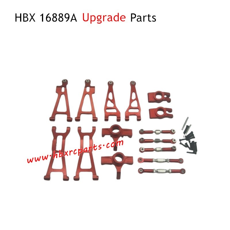 HAIBOXING HBX 16889A Upgrade Parts Metal Kit Red HAIBOXING HBX 16889A Upgrade Parts Metal Kit Red
