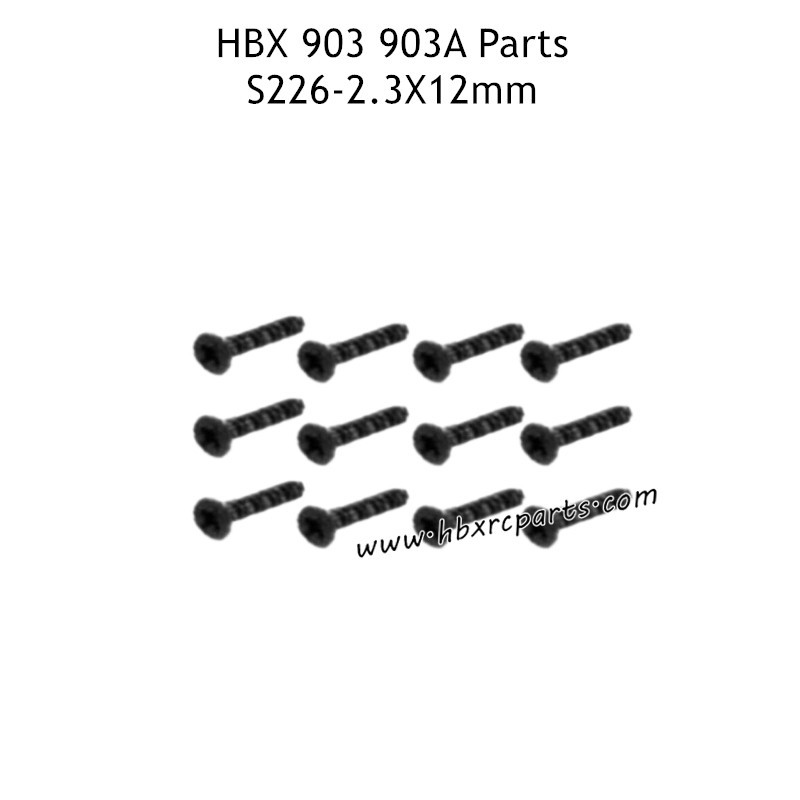 HAIBOXING HBX 903 903A Parts KBHO2.3x12mm Countersunk Self Tapping Screws S226 HAIBOXING HBX 903 903A Parts KBHO2.3x12mm Countersunk Self Tapping Screws S226