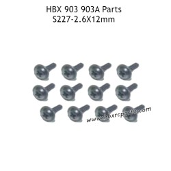 HAIBOXING HBX 903 903A Parts PWTHO2.6x12mm Flange Head Self Tapping Screws S227