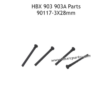 HAIBOXING HBX 903 903A Parts ST3X28mm Front and Rear Upper Suspension Arm Hinge Pins 90117