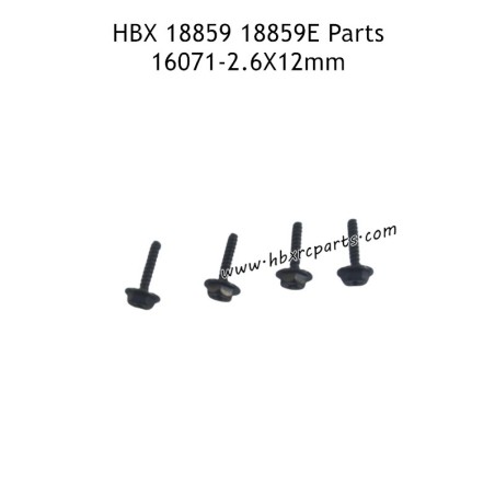 HBX 18859E RC Car Parts 2.6X12mm Wheel Screws 16071