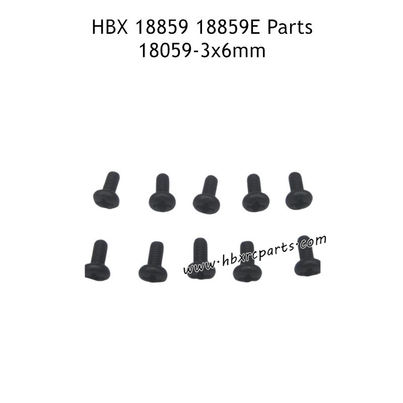 HBX 18859E RC Car Parts BMHO3X6mm Pan Head Screw 18059 HBX 18859E RC Car Parts BMHO3X6mm Pan Head Screw 18059