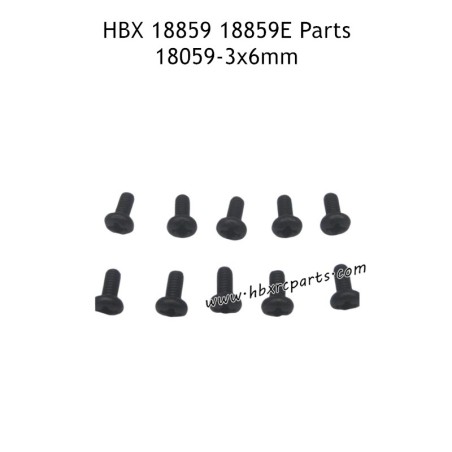 HBX 18859E RC Car Parts BMHO3X6mm Pan Head Screw 18059