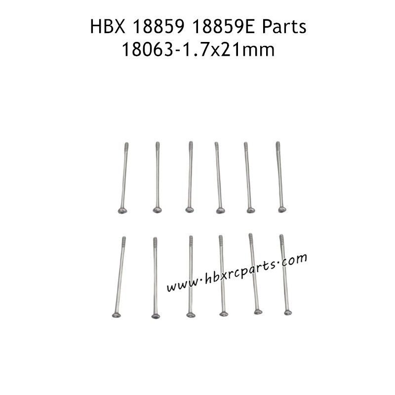 HBX 18859E RC Car Parts PBHO1.7X21mm Pan Head Self Tapping Screw 18063 HBX 18859E RC Car Parts PBHO1.7X21mm Pan Head Self Tapping Screw 18063