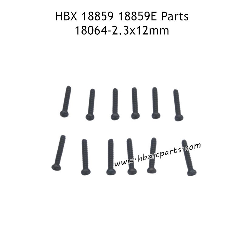 HBX 18859E RC Car Parts PBHO2.3X12mm Pan Head Self Tapping Screw 18064