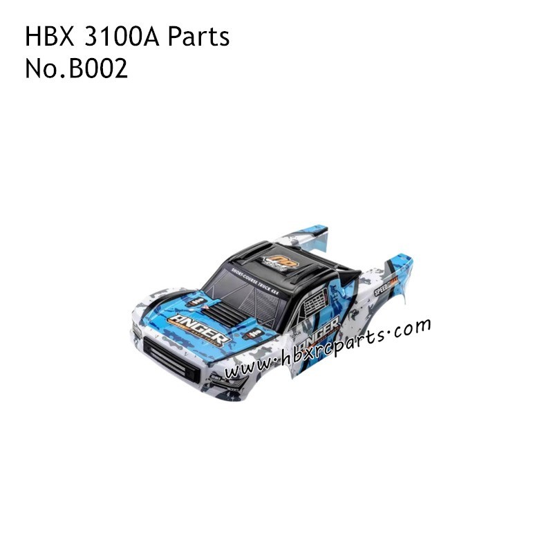 HAIBOXING HBX 3100A RC Car Parts Car Shell Blue B002 HAIBOXING HBX 3100A RC Car Parts Car Shell Blue B002
