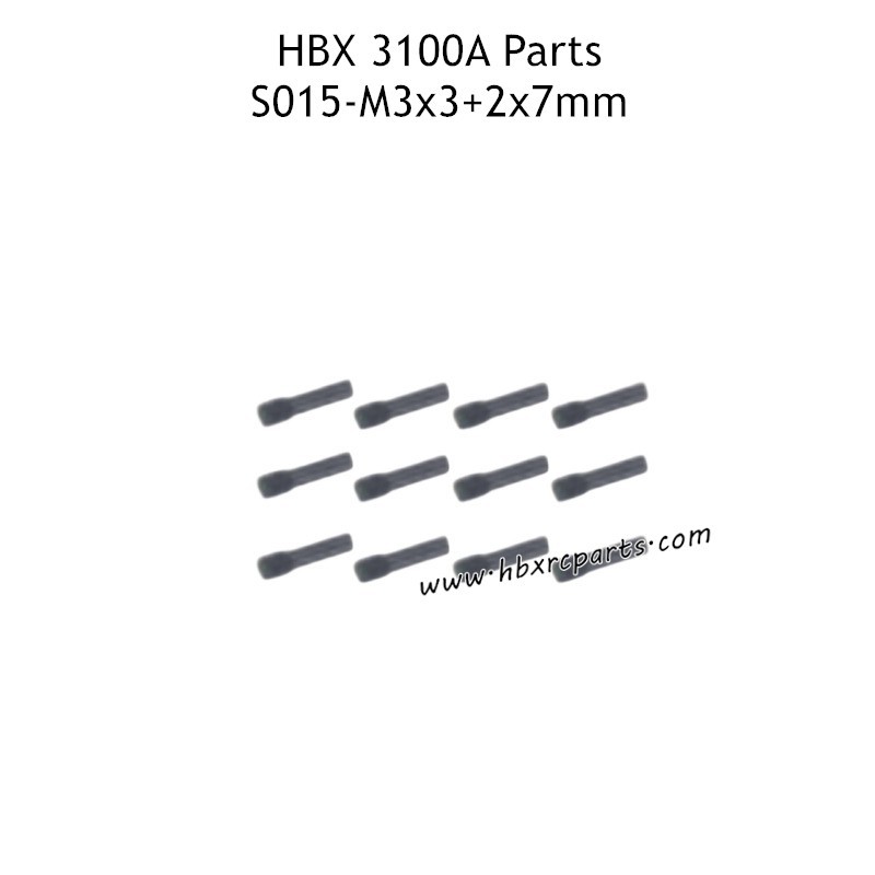 HBX 3100A RC Car Parts M3x3-2x7mm Set Screws S015 HBX 3100A RC Car Parts M3x3-2x7mm Set Screws S015