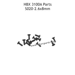 HBX 3100A RC Car Parts KBH02.6x8mm Countersunk Self Tapping Screws S020