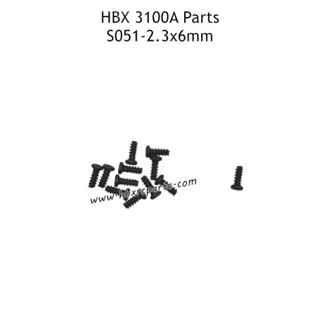 HBX 3100A RC Car Parts PBHO2.3x6mm Pan Head Self Tapping Screws S051