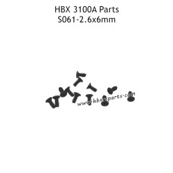 HBX 3100A RC Car Parts KM2.6x6mm Countersunk Self Tapping Screws S061