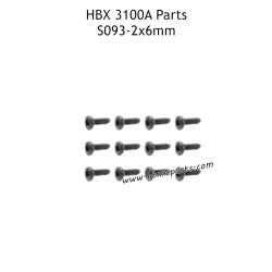 HBX 3100A RC Car Parts BBHO2x6mm Pan Head Self Tapping Screws S093