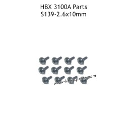 HBX 3100A RC Car Parts PWTHO2.6x10mm Flange Head Self Tapping Screws S139