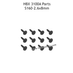 HBX 3100A RC Car Parts PWTHO2.6x8mm Flange Head Self Tapping Screws S160