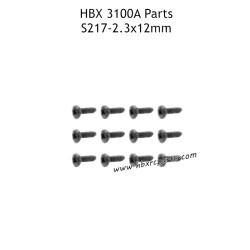 HBX 3100A RC Car Parts PBHO2.3x12mm Pan Head Self Tapping Screws S217