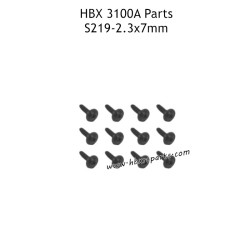 HBX 3100A RC Car Parts PWAO2.3x7mm Flange Head Self Tapping Screws S219
