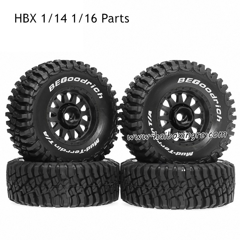 HBX 1/14 1/16 Parts Tires Black