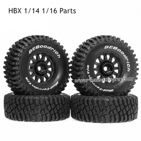 HBX 1/14 1/16 Parts Tires Black