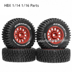 HBX 1/14 1/16 Parts Tires Red