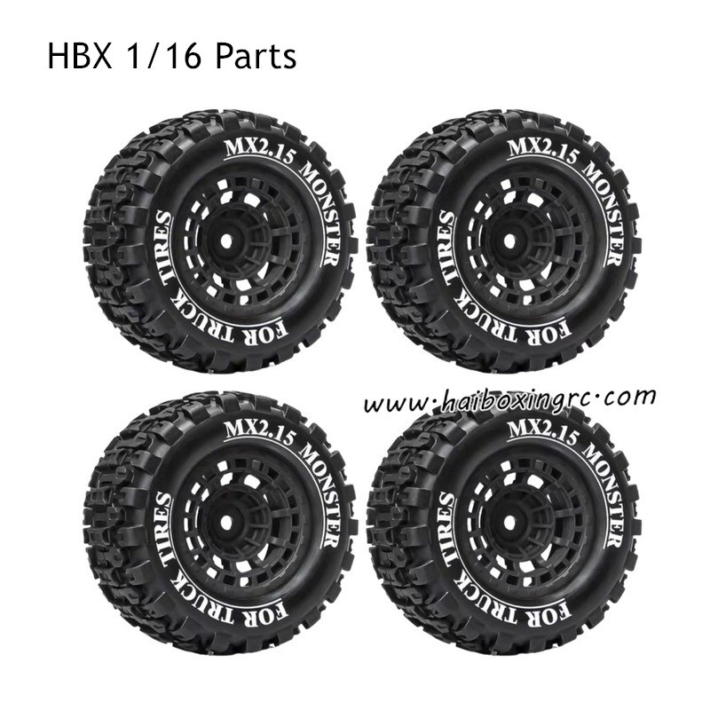 HBX 1/16 Parts Tires Black