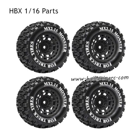 HBX 1/16 Parts Tires Black