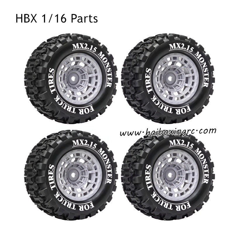 HBX 1/16 Parts Tires Gray