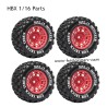 HBX 1/16 Parts Tires Red