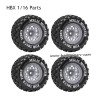 HBX 1/16 Parts Wheels with Plastic Wheels Hubs Gray