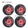 HBX 1/16 Parts Wheels with Plastic Wheels Hubs Red