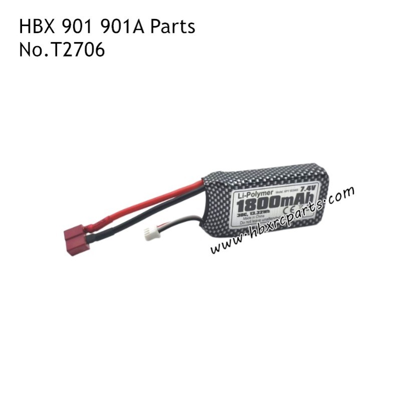 HAIBOXING HBX 901A High Speed RC Car Parts 7.4V 1800mAh Battery T2706 HAIBOXING HBX 901A High Speed RC Car Parts 7.4V 1800mAh Battery T2706