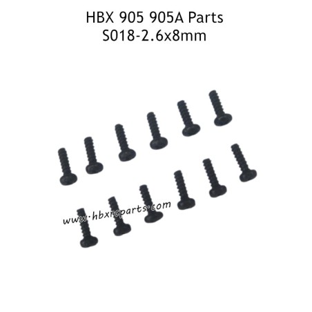 HAIBOXING 905 905A Parts 2.6X8mm Round Head Self Tapping Screws S018