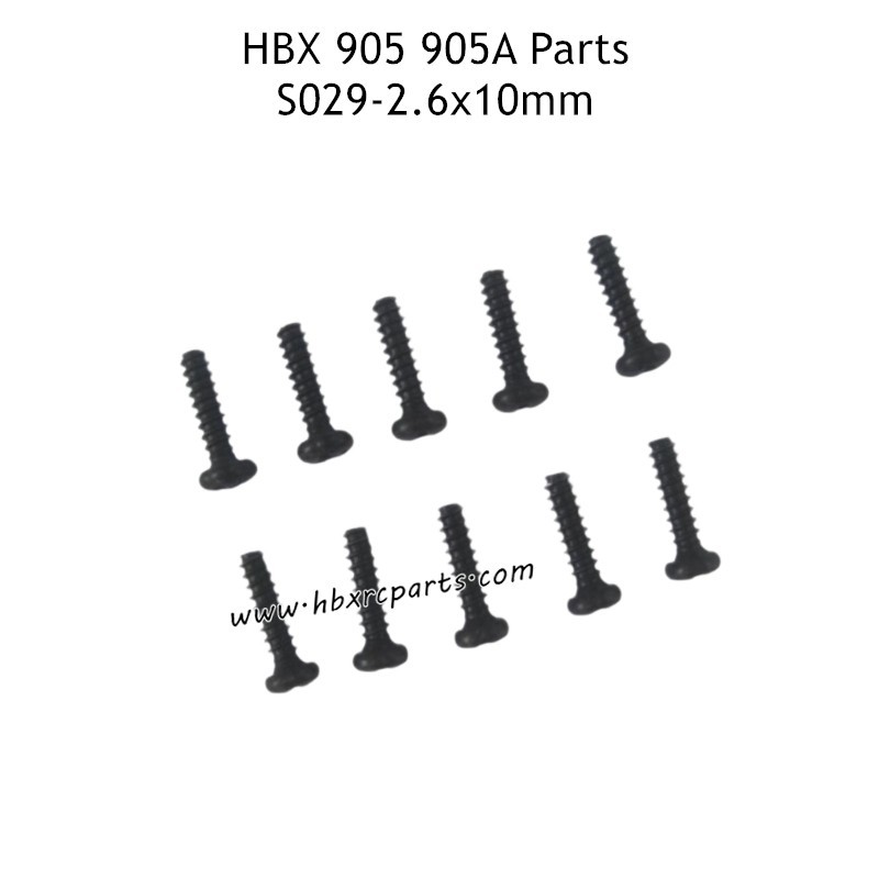 HAIBOXING 905A Parts 2.6X10mm Round Head Self Tapping Screws S029 HAIBOXING 905A Parts 2.6X10mm Round Head Self Tapping Screws S029