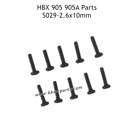 HAIBOXING 905A Parts 2.6X10mm Round Head Self Tapping Screws S029