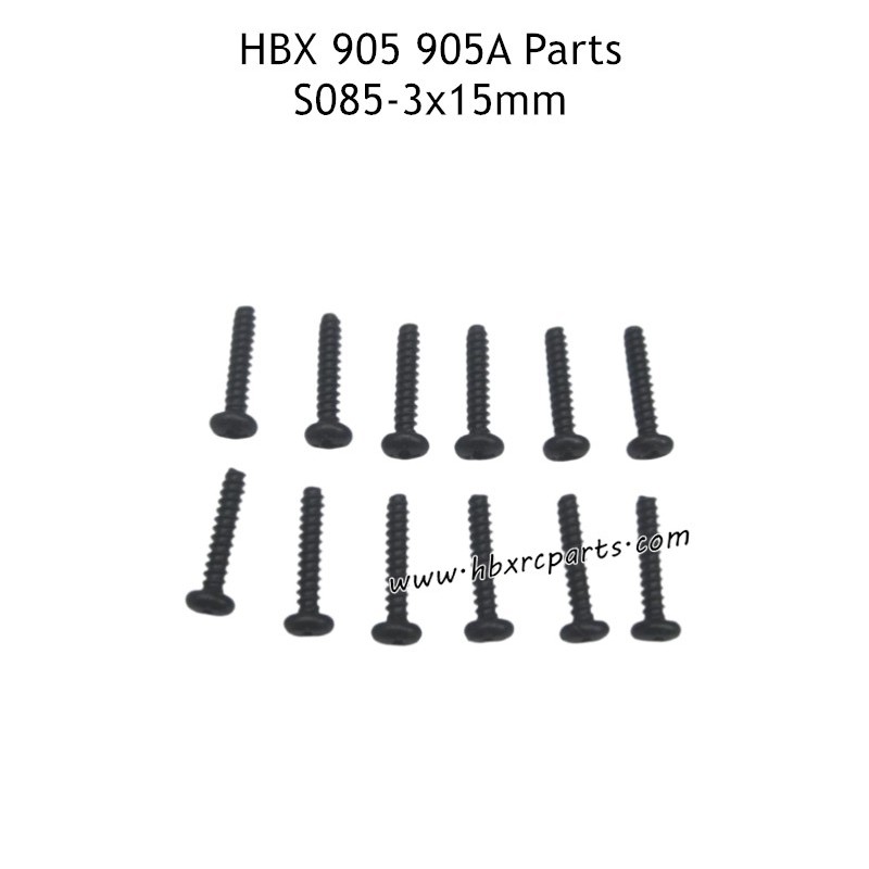 HAIBOXING 905A Parts 3X15mm Round Head Self Tapping Screws S085 HAIBOXING 905A Parts 3X15mm Round Head Self Tapping Screws S085