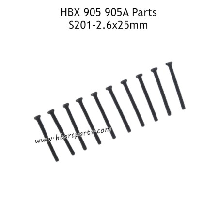 HAIBOXING 905 905A Parts 2.6X25mm Round Head Self Tapping Screws S201