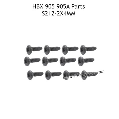 HAIBOXING 905A Parts 2x4mm Countersunk Self Tapping Screws S212